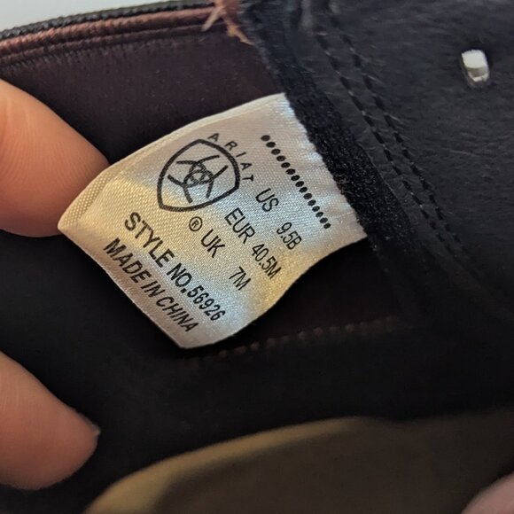 Ariat Brown Paddock Leather Riding Boots Performer III Size 9.5B NWT - Picture 5 of 12